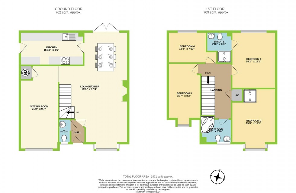 Floorplan for Wellfield, Beddau, Pontypridd